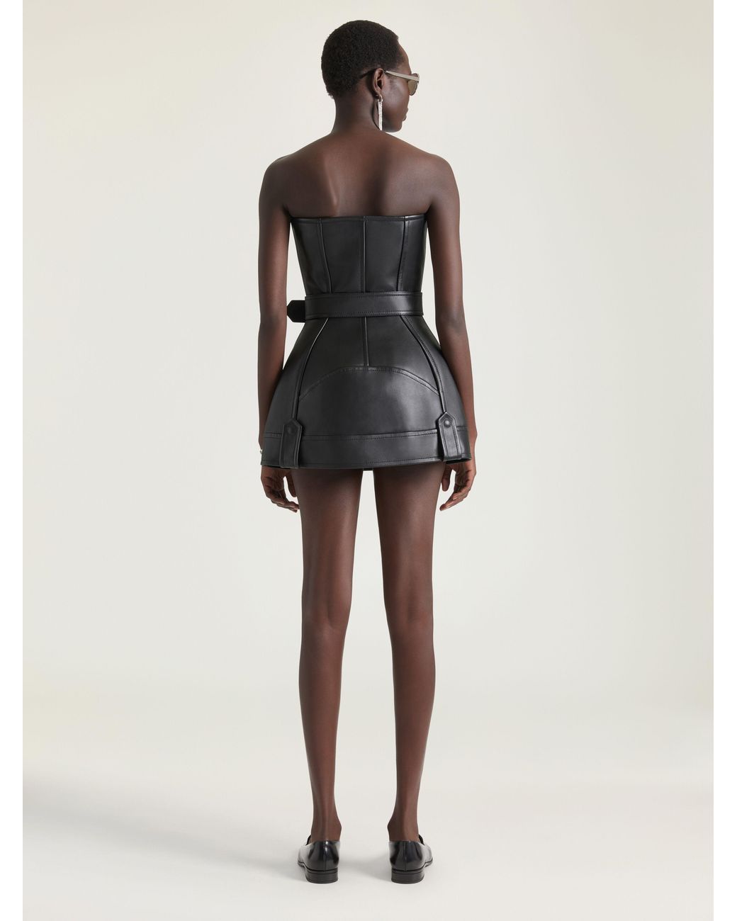 Givenchy Black Mini Bustier Biker Dress