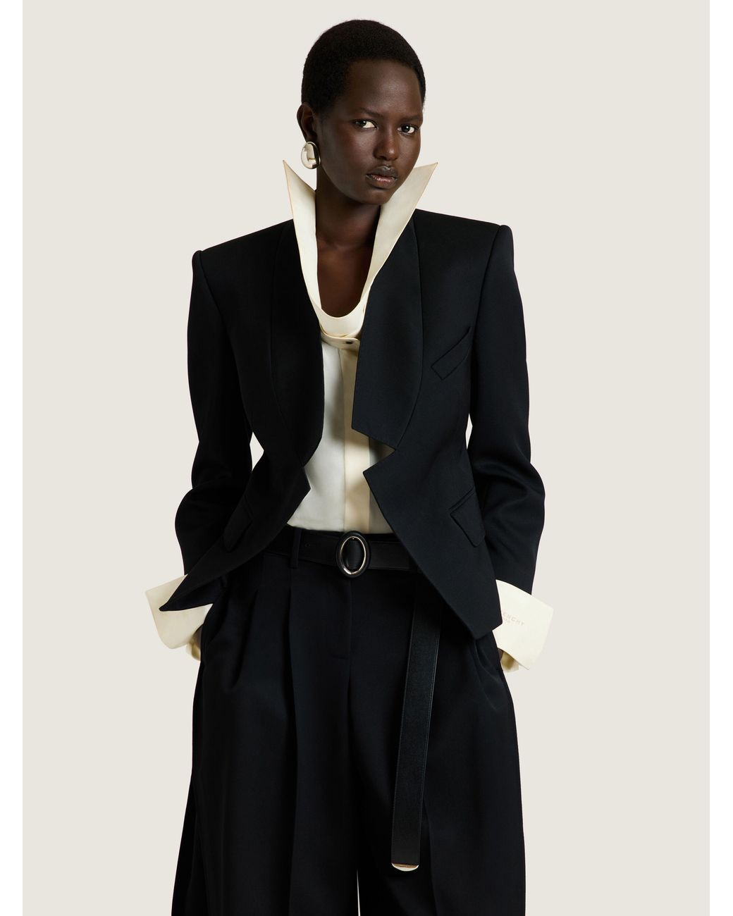 Givenchy Blue Reverse Lapel Jacket