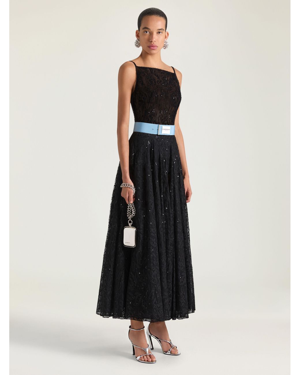 Givenchy Black Sliced Evening Dress