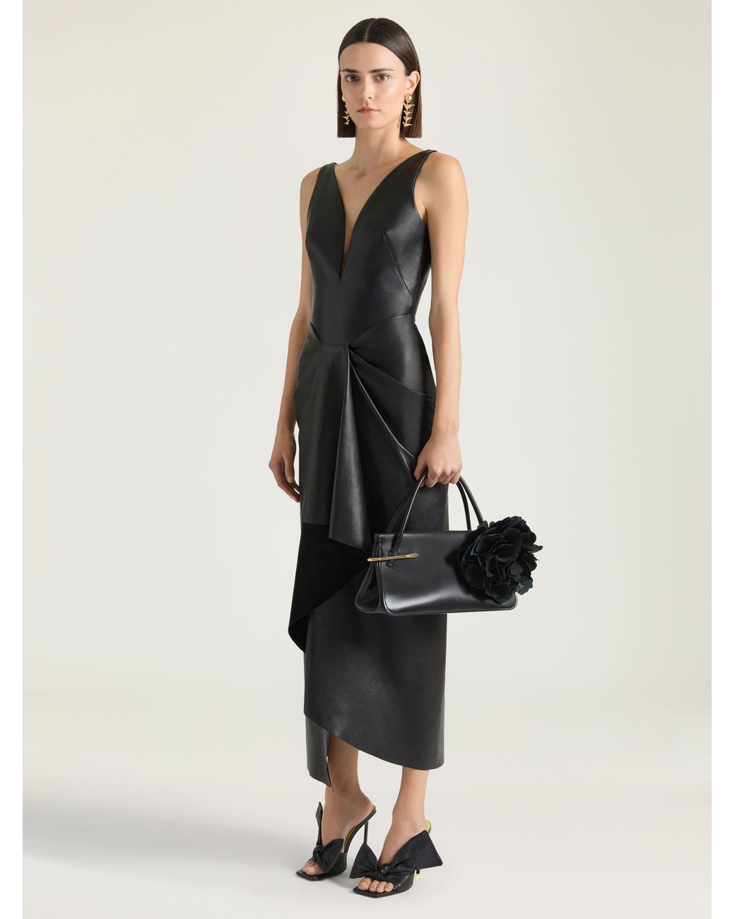 Givenchy Metallic Long Wrapped Dress