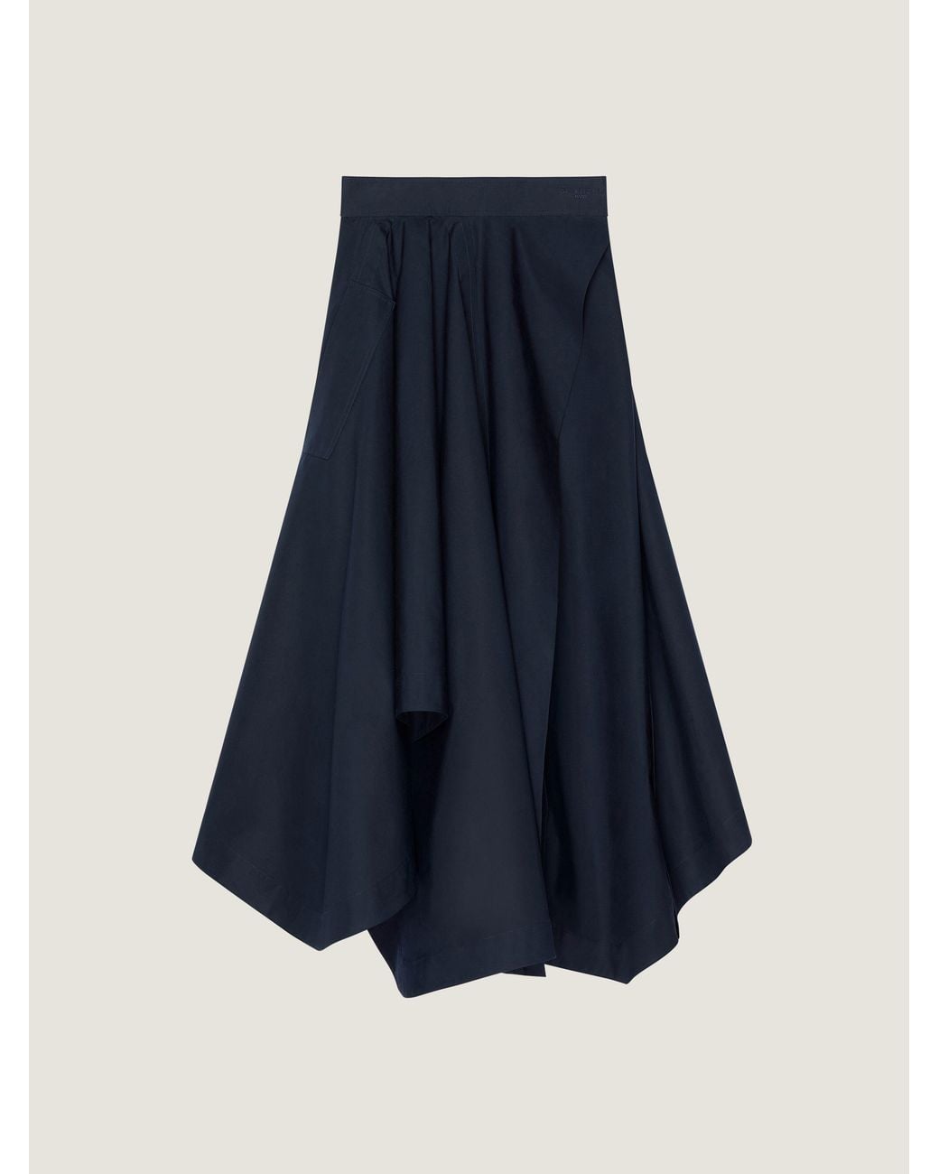 Givenchy Blue Long Asymmetric Skirt