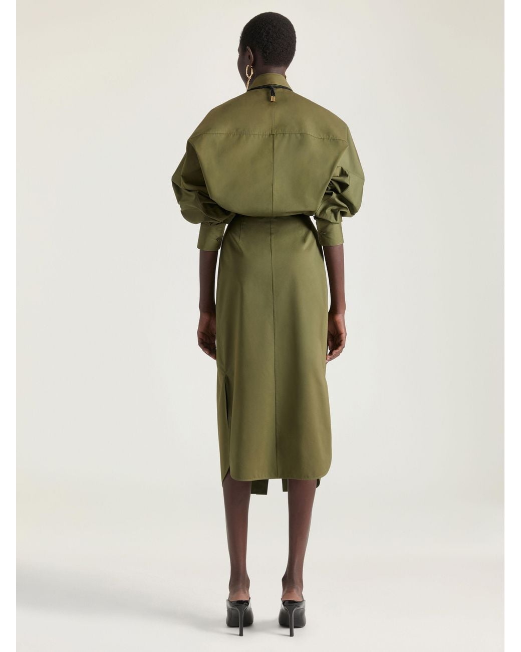 Givenchy Shirt Dress in Green | Lyst