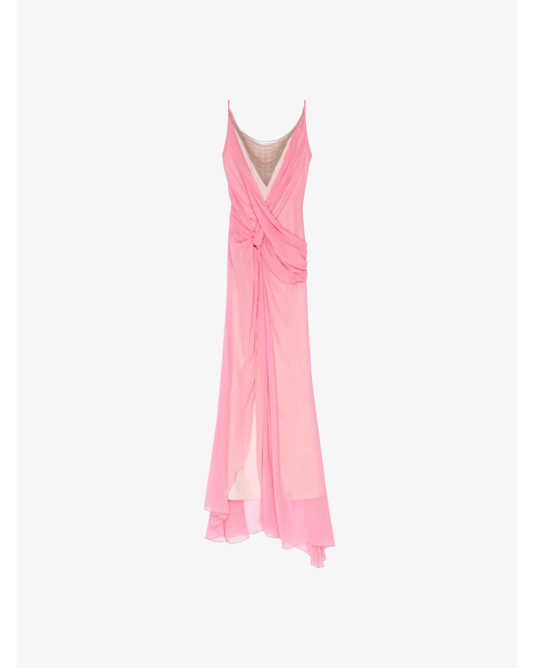 ワンピース GIVENCHY Pink Viscose Dress Givenchy Asymmetric Midi Dress | Pink | FARFETCH