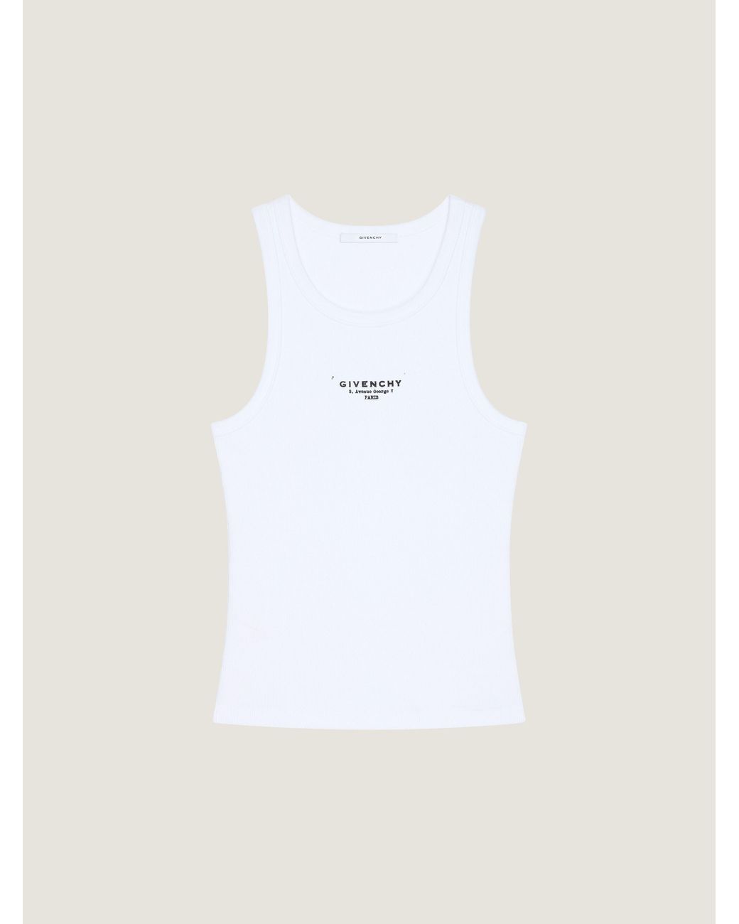 Givenchy White Logo Tank Top