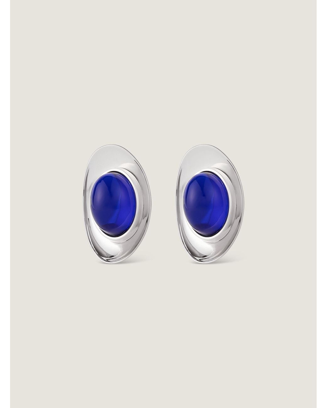Givenchy Blue Sculpted Gem Earrings