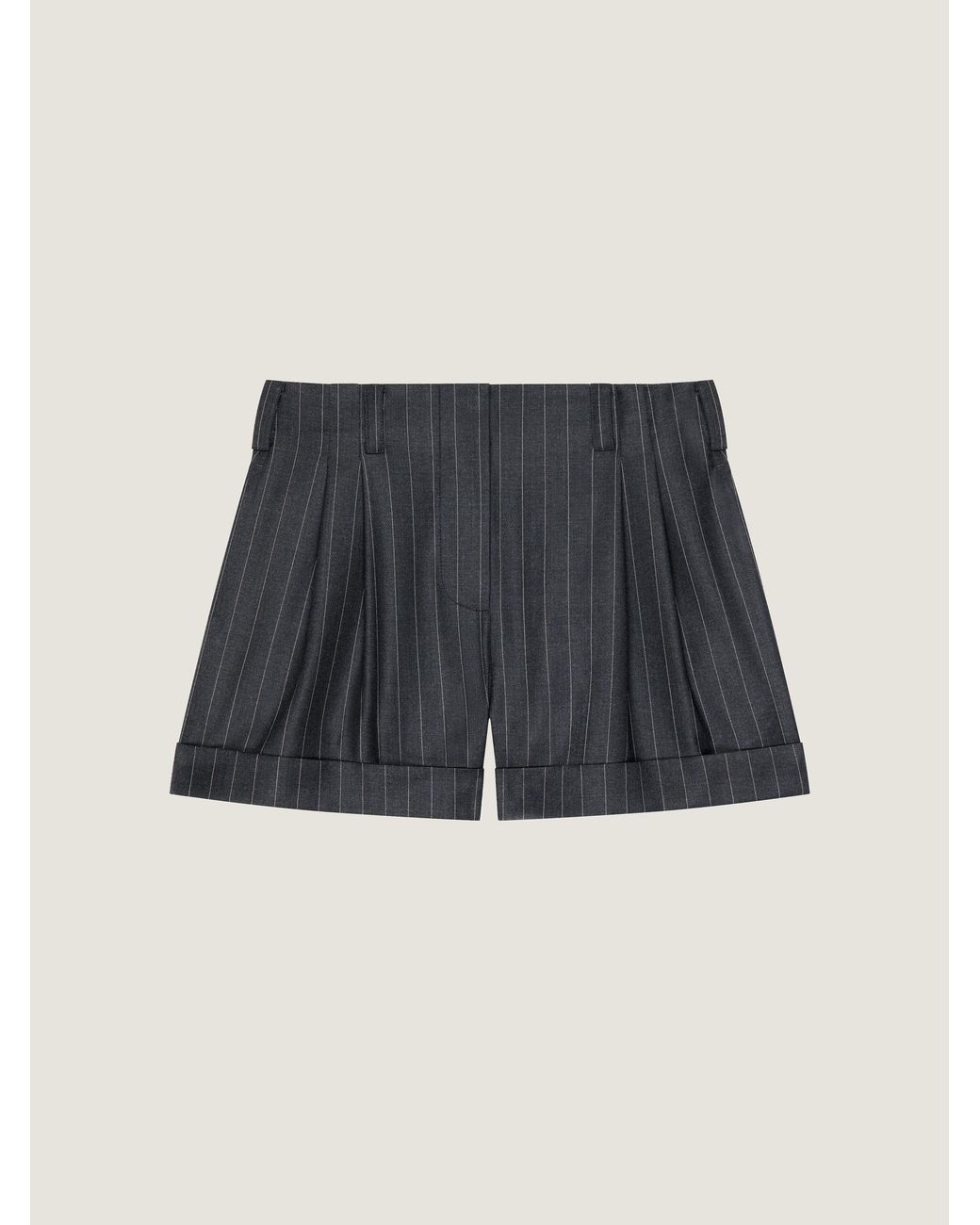 Givenchy Blue Double Pleat Striped Shorts