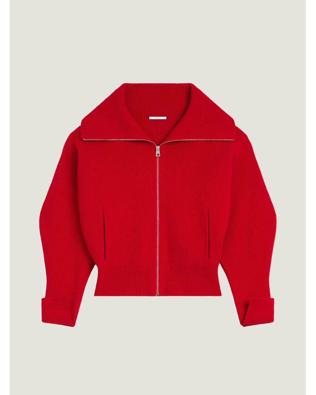 Givenchy Red Zipped Cardigan