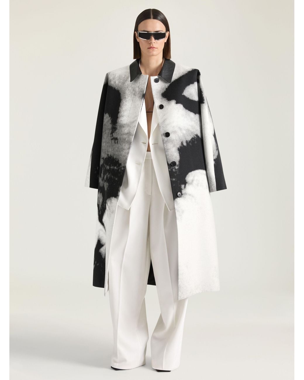 Givenchy White Car Coat