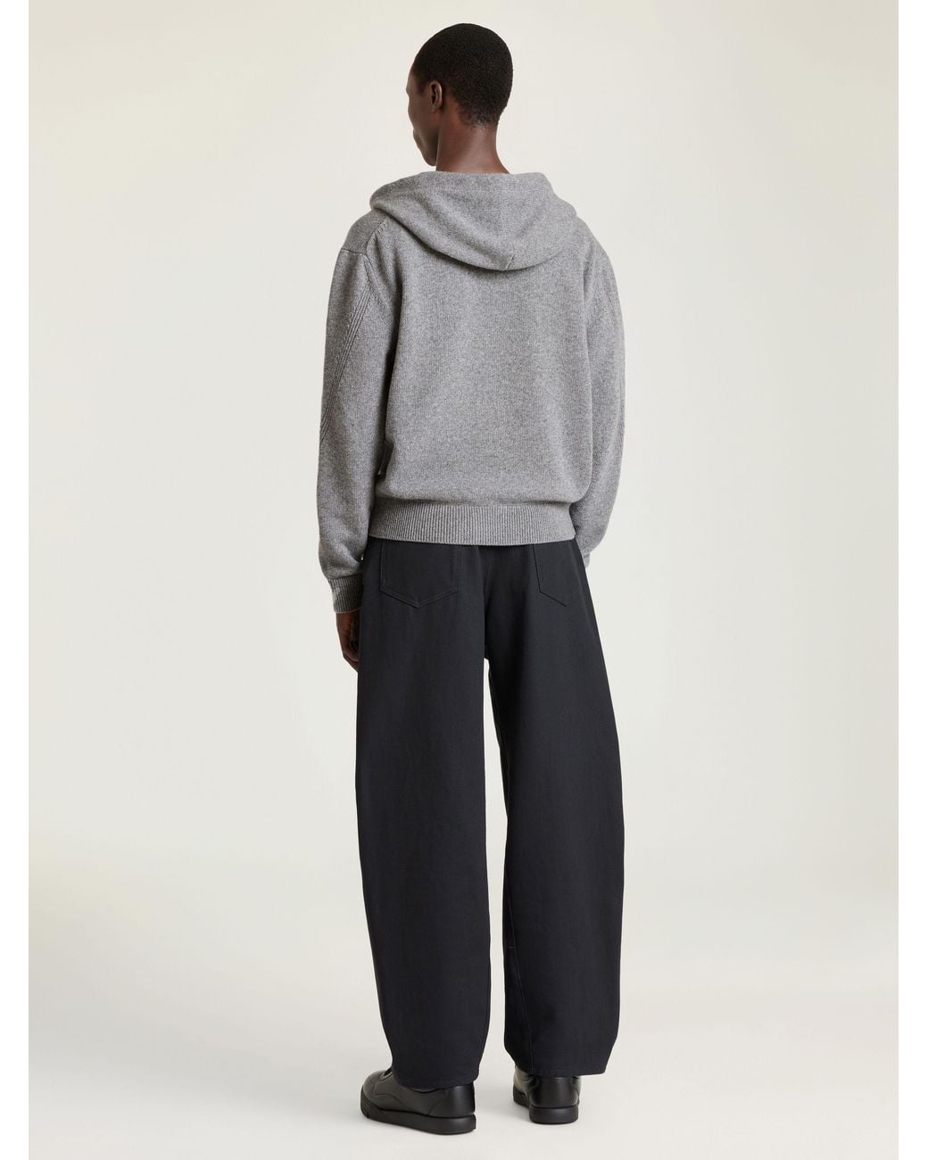 Givenchy Gray Couture Seam Zipped Hoodie for men