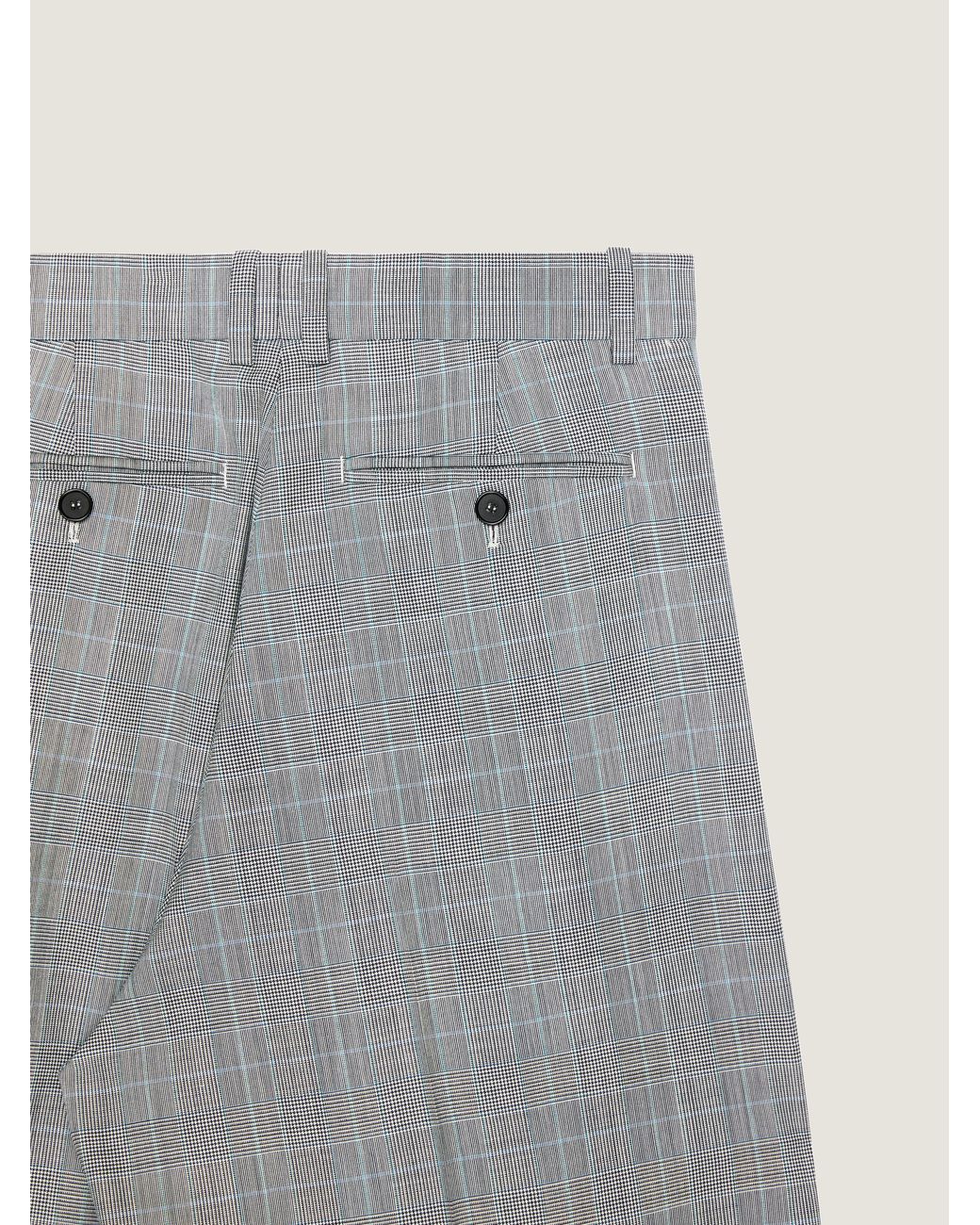Givenchy Gray Double Pleat Checked Pants