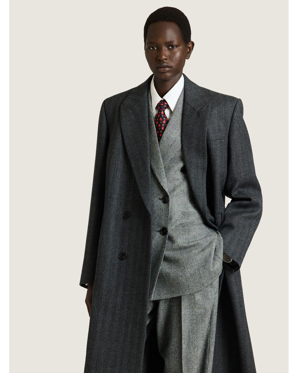 Givenchy Black Long Tailored Coat