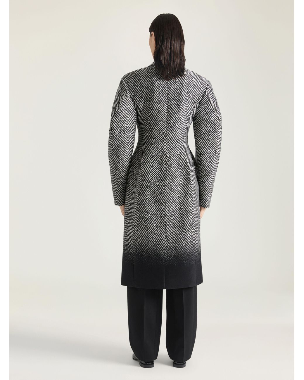 Givenchy Gray Cocoon Fitted Coat