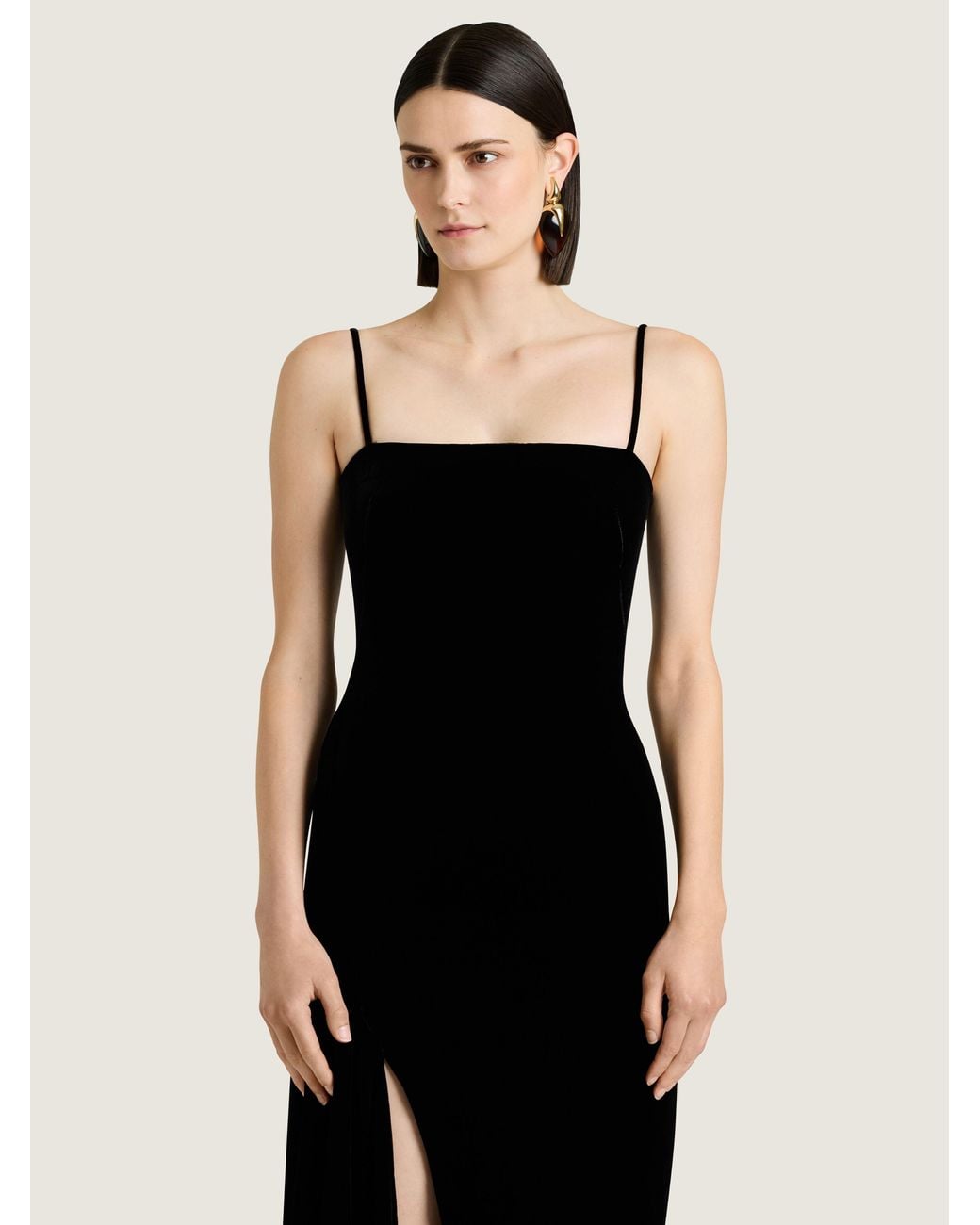 Givenchy Blue Sliced Long Slashed Dress