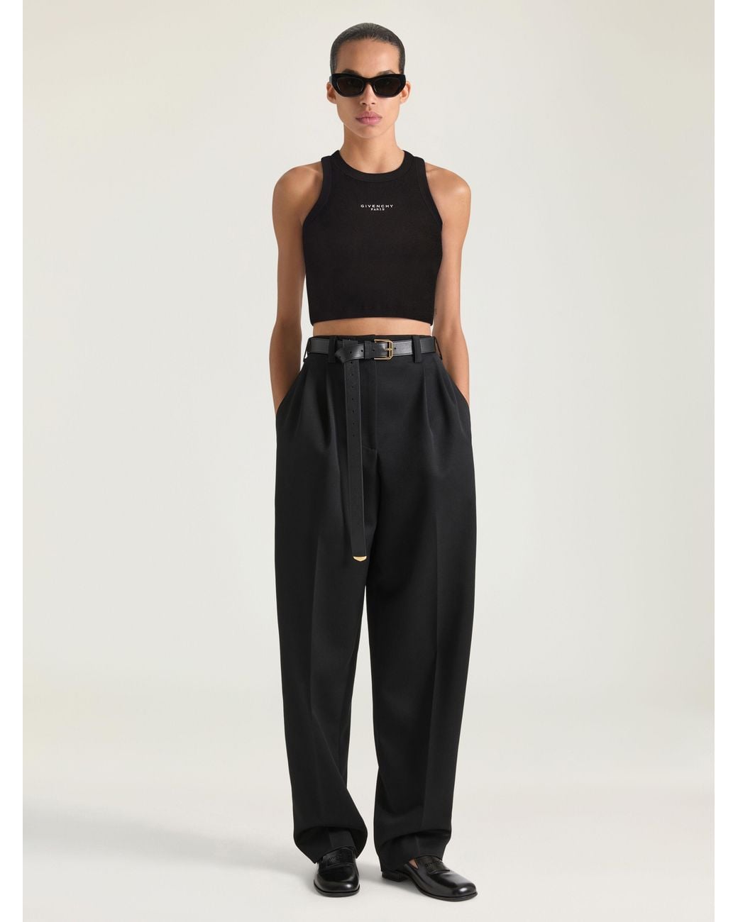 Givenchy Black Cropped Tank Top