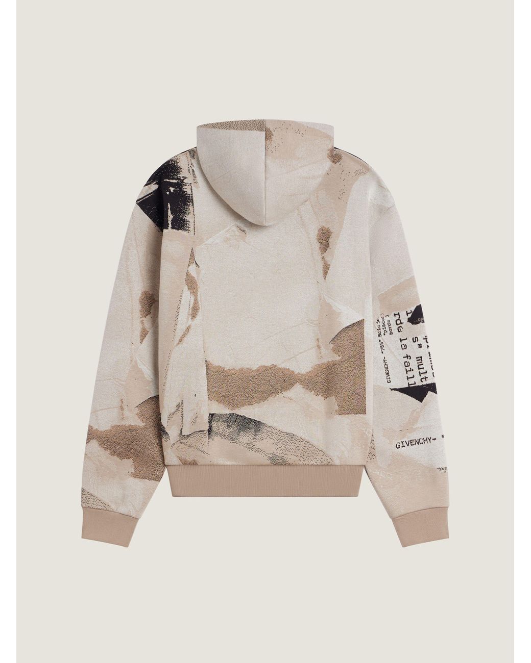 Givenchy Multicolor Couture Seam Hoodie With Ripped Papers Jacquard for men