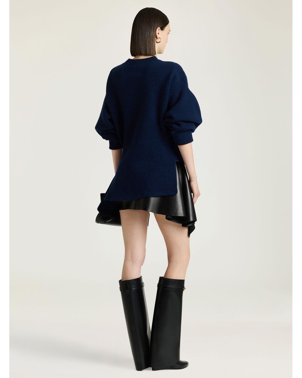Givenchy Blue Asymmetric Sweater