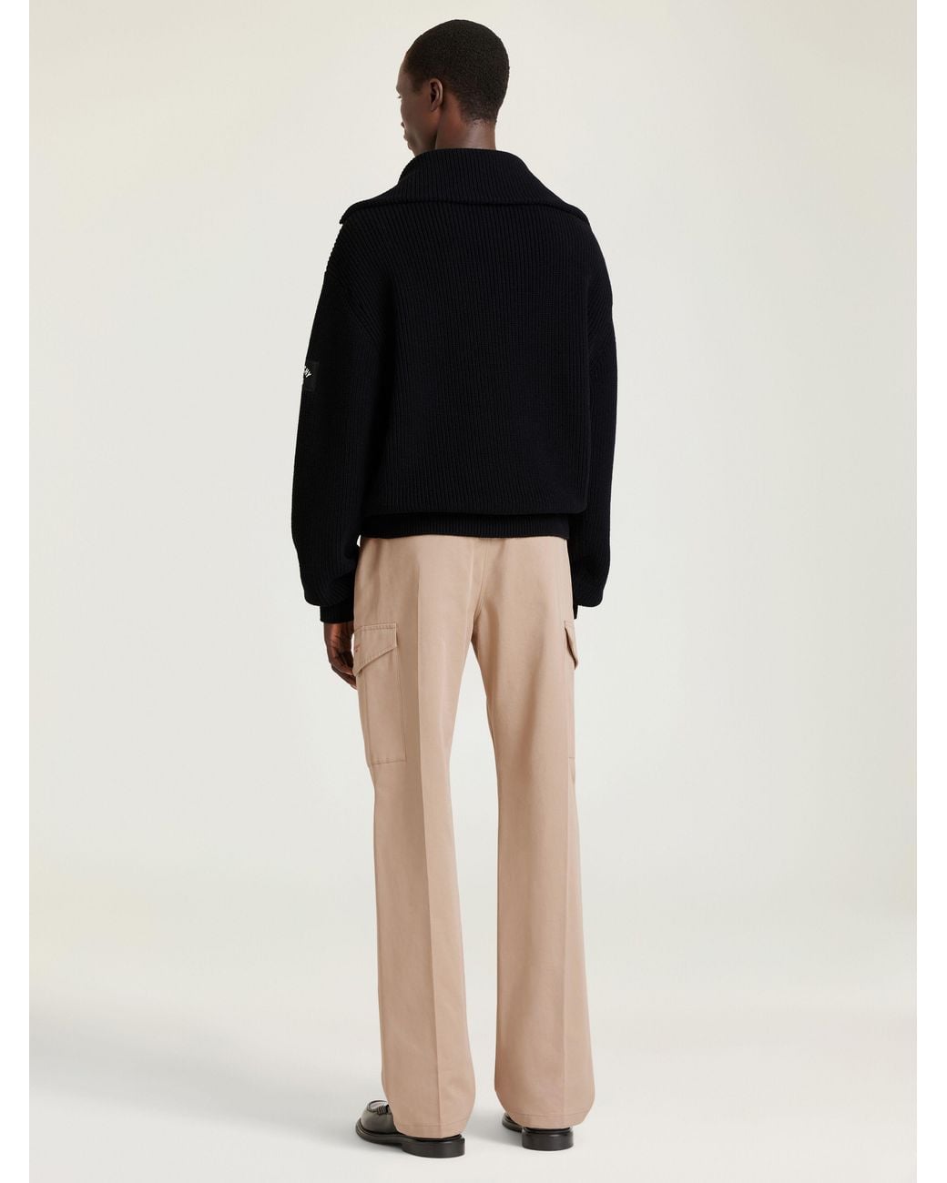 Pullover con zip in cotone e lana di Givenchy in Blue da Uomo