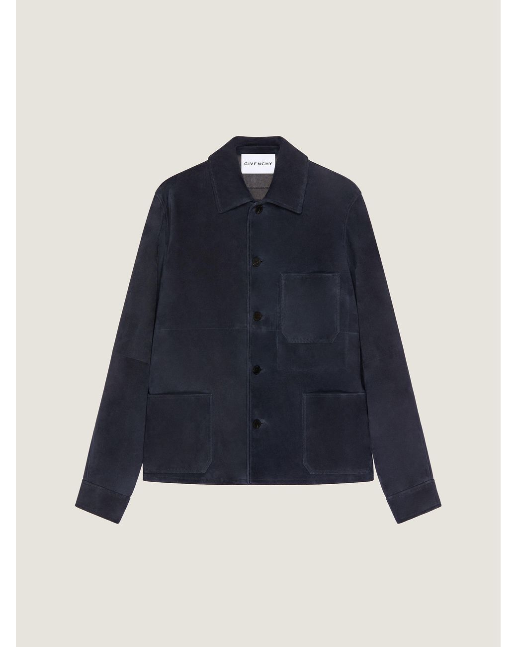 Givenchy Blue Couture Seam Overshirt for men