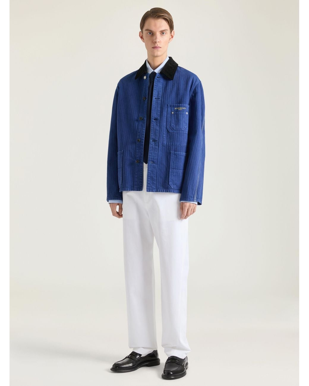 Givenchy Blue Couture Seam Jacket for men