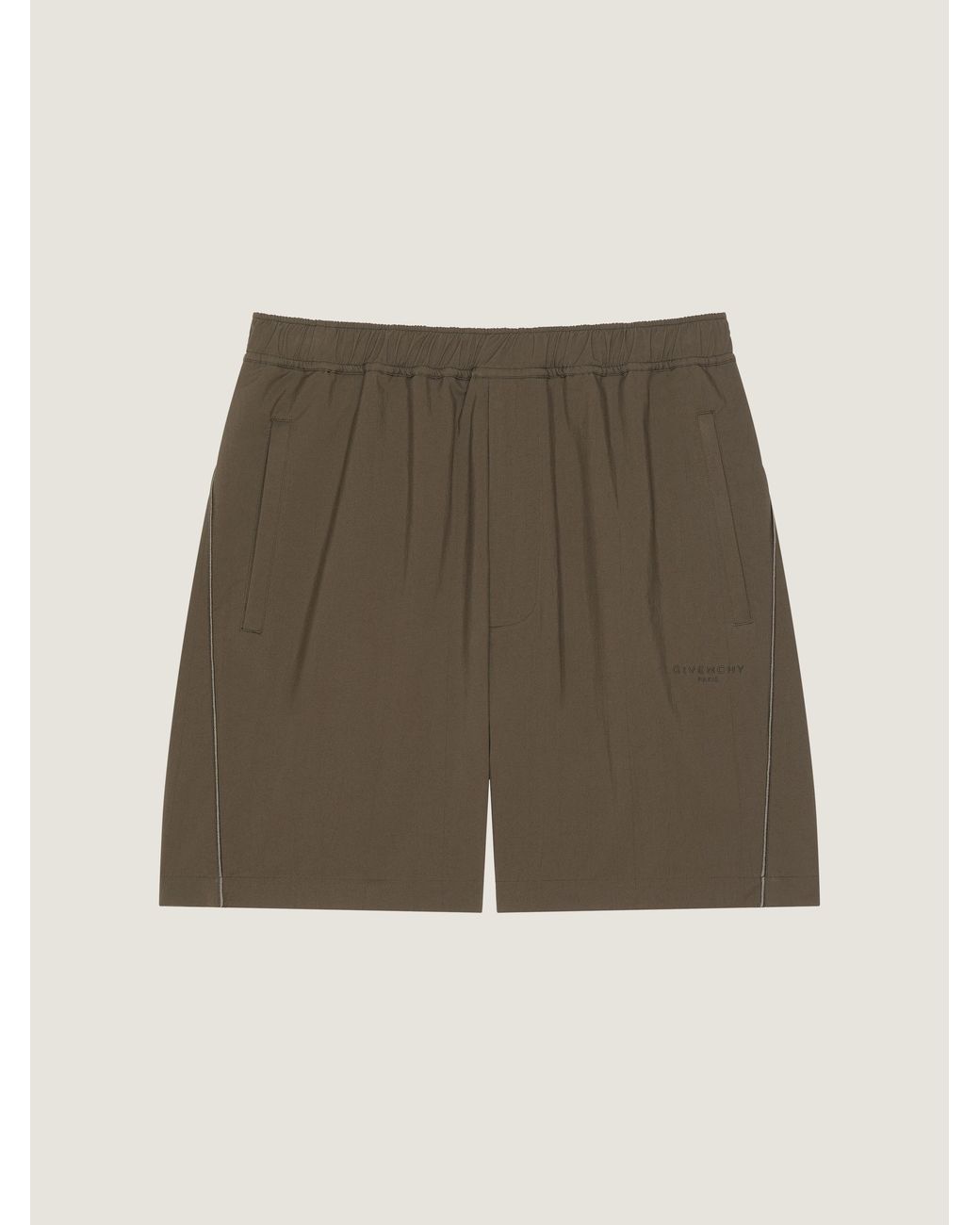 Givenchy Natural Bermuda Shorts With Paris Jacquard for men