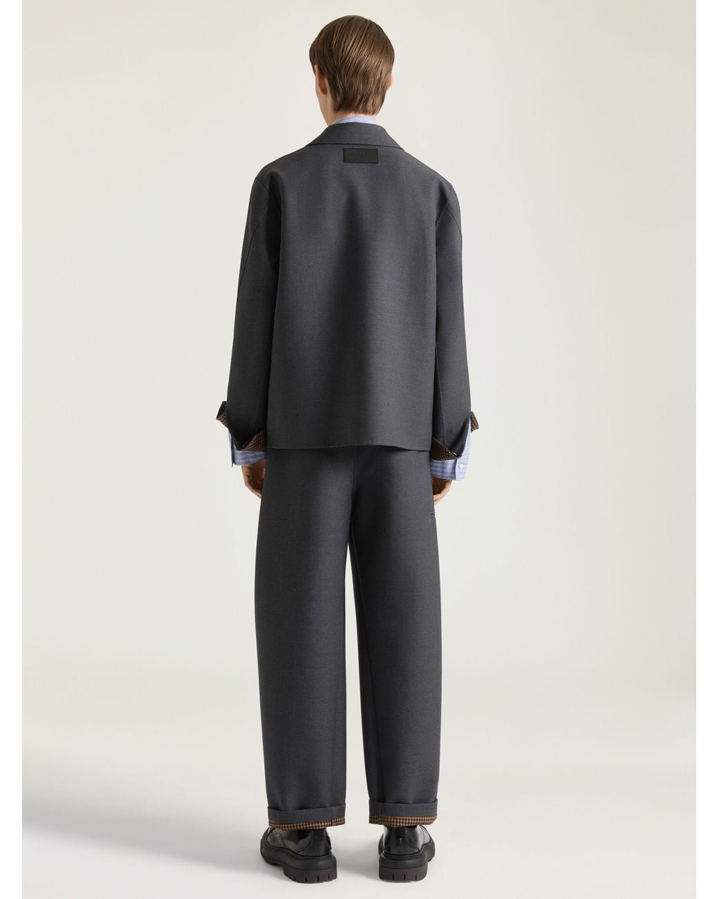Givenchy Blue Couture Seam Pants for men