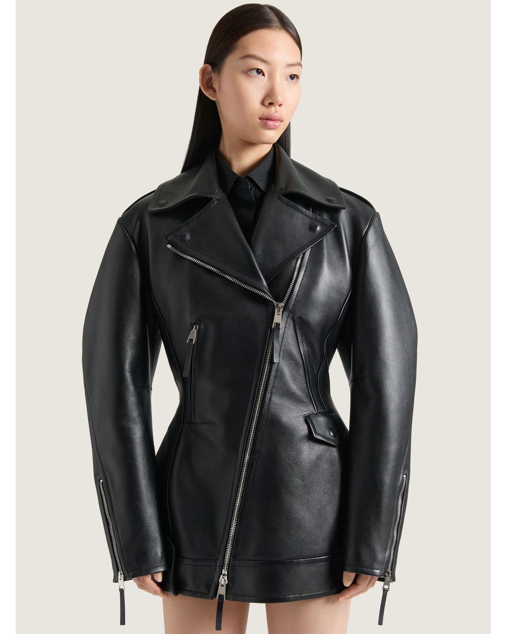 Givenchy Black Cinched Biker Jacket