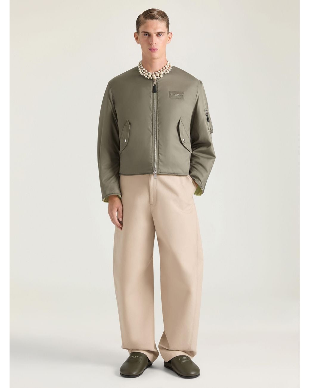 Mules Puffy en cuir nappa Givenchy pour homme en coloris Green