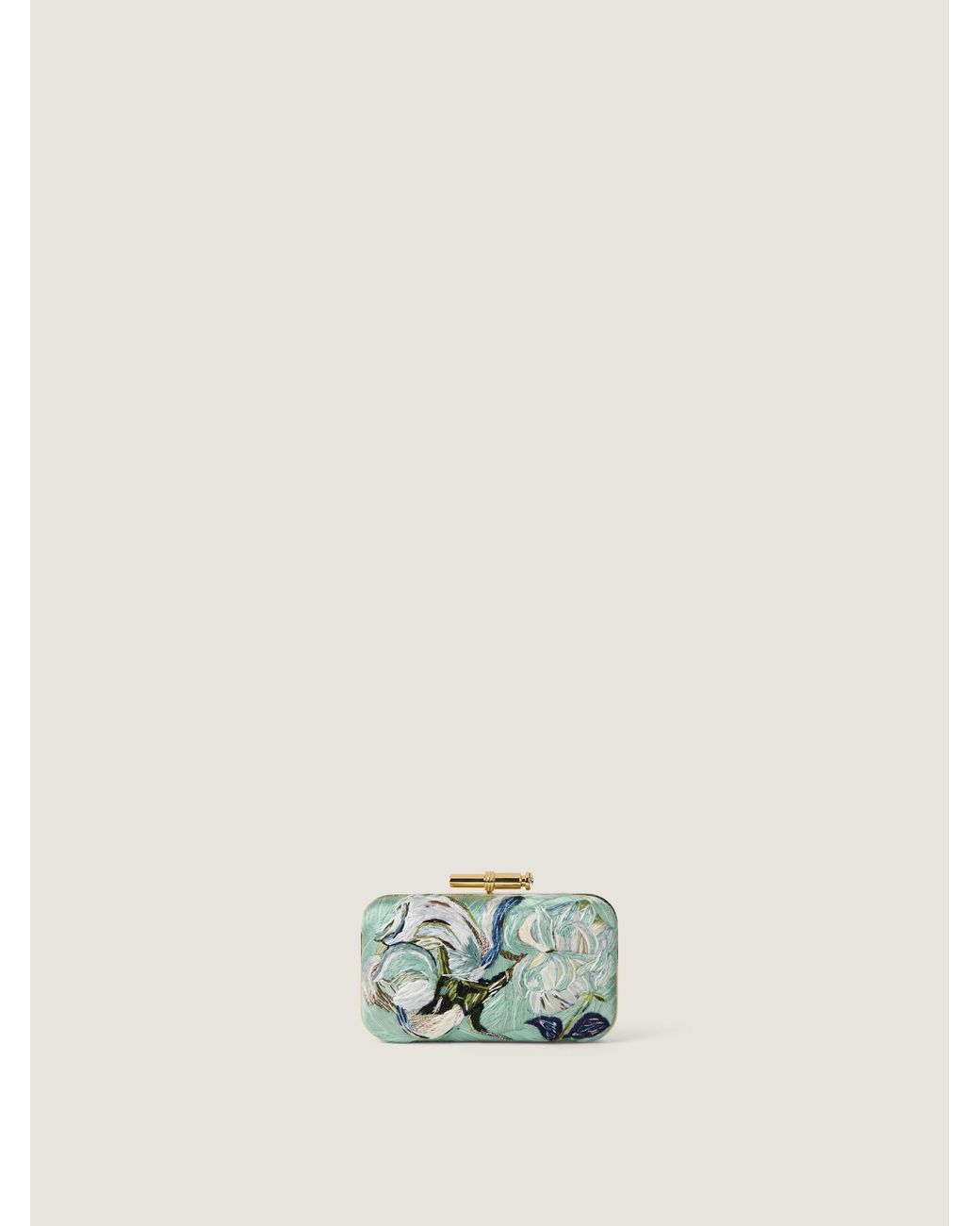 Givenchy Multicolor Pout Evening Clutch With Floral Embroideries