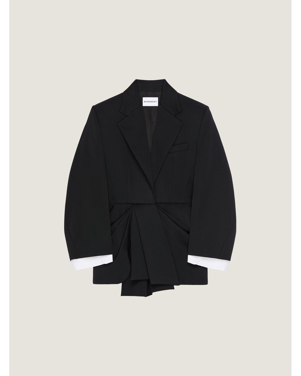 Givenchy Blue Single-Breasted Draped Jacket