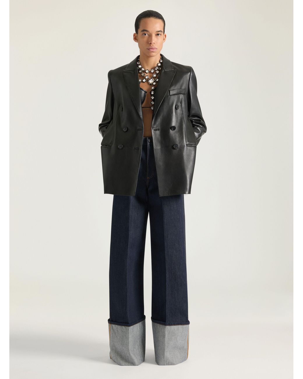 Givenchy Black Double-Breasted Slashed Jacket