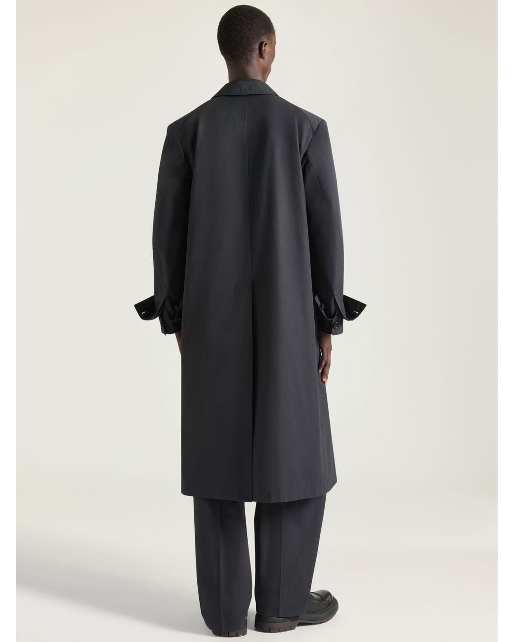 Givenchy Black Couture Seam Double-Breasted Coat for men