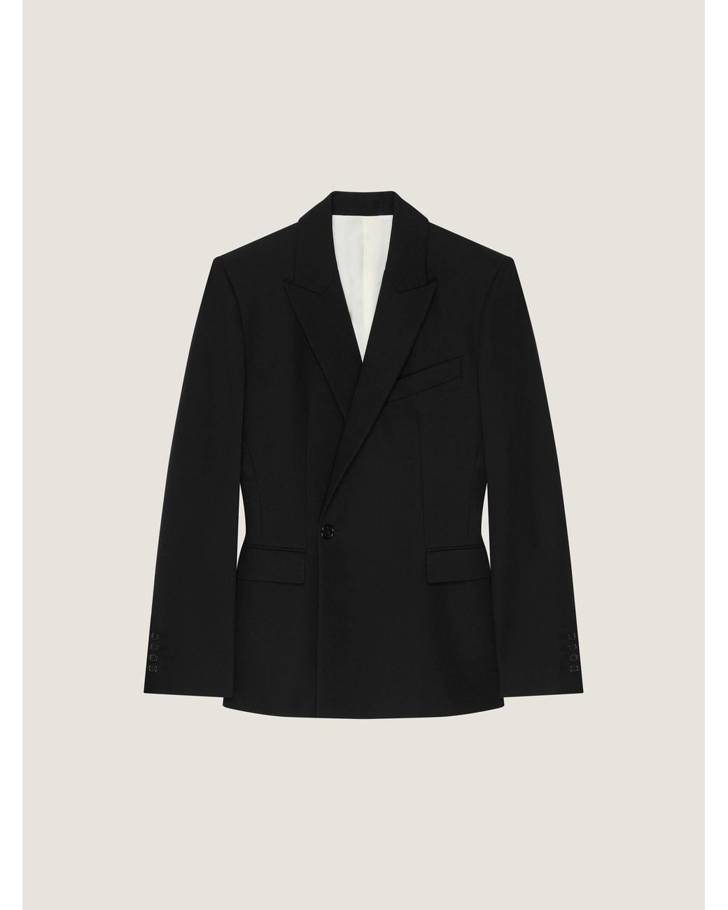 Givenchy Black Single-Breasted Form Fit Jacket for men