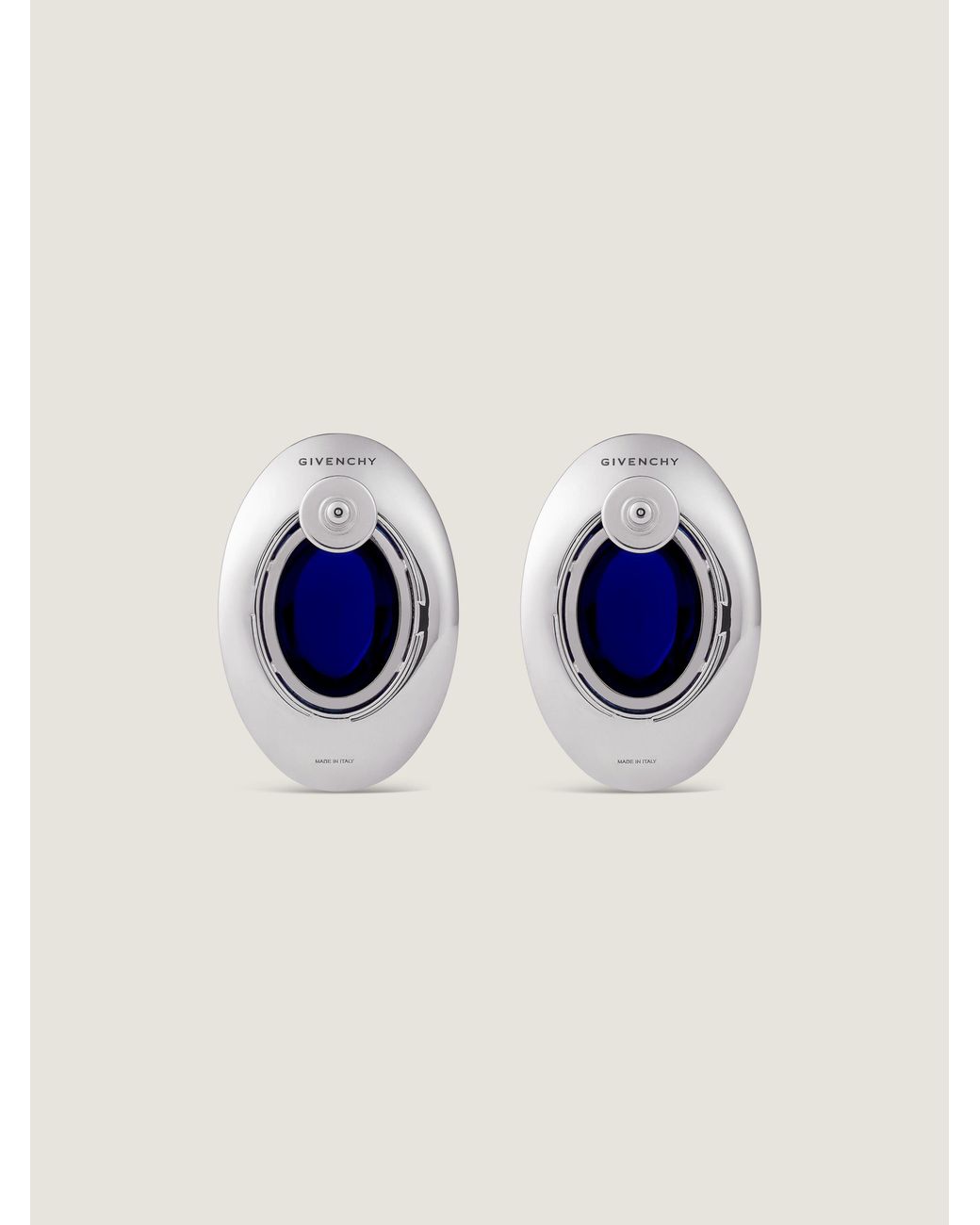 Givenchy Blue Sculpted Gem Earrings