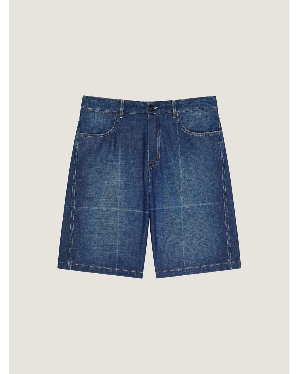 Givenchy Blue Couture Seam Bermuda Shorts for men