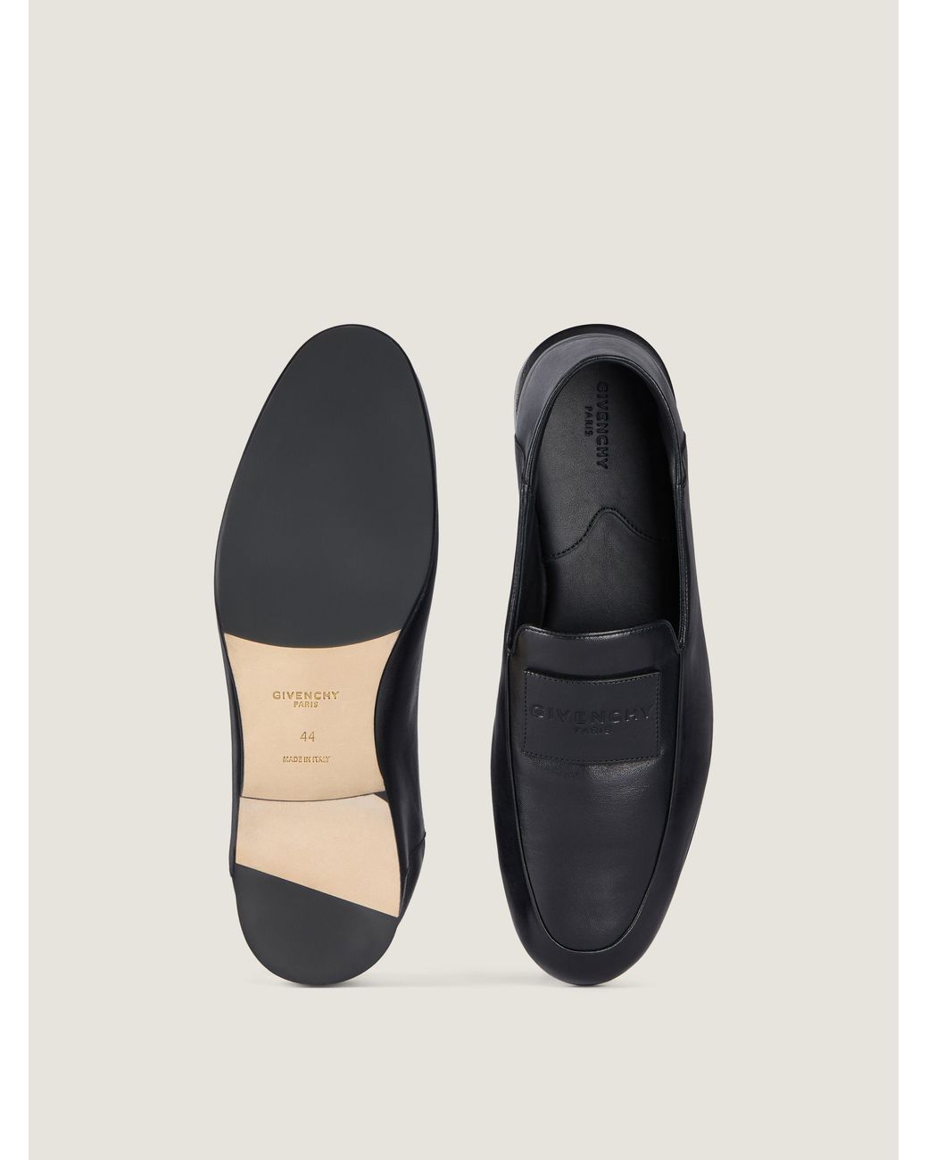 Mocassins Label en cuir brillant Givenchy pour homme en coloris White