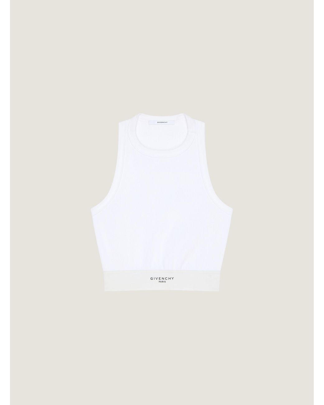 Givenchy White Cropped Tank Top