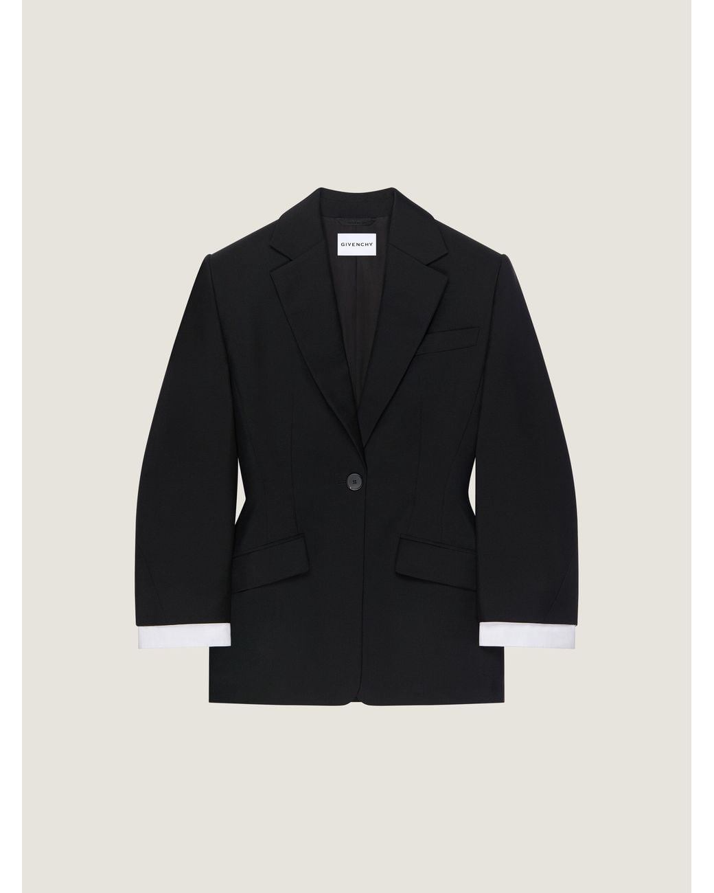 Givenchy Blue Single-Breasted Cocoon Jacket