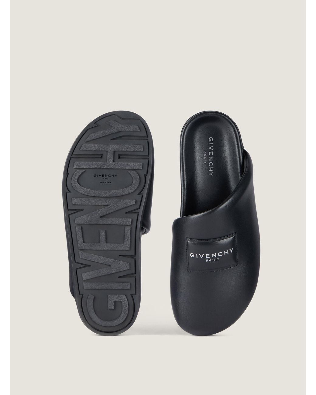 Mules Puffy en cuir nappa Givenchy pour homme en coloris Black