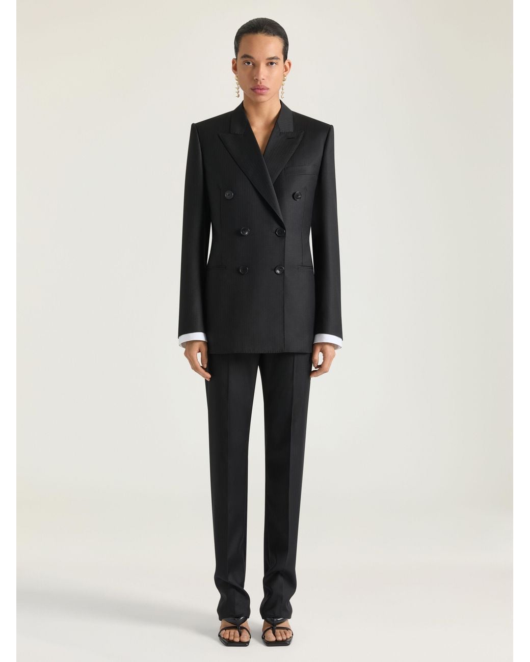 Givenchy Blue Double-Breasted Striped Jacket