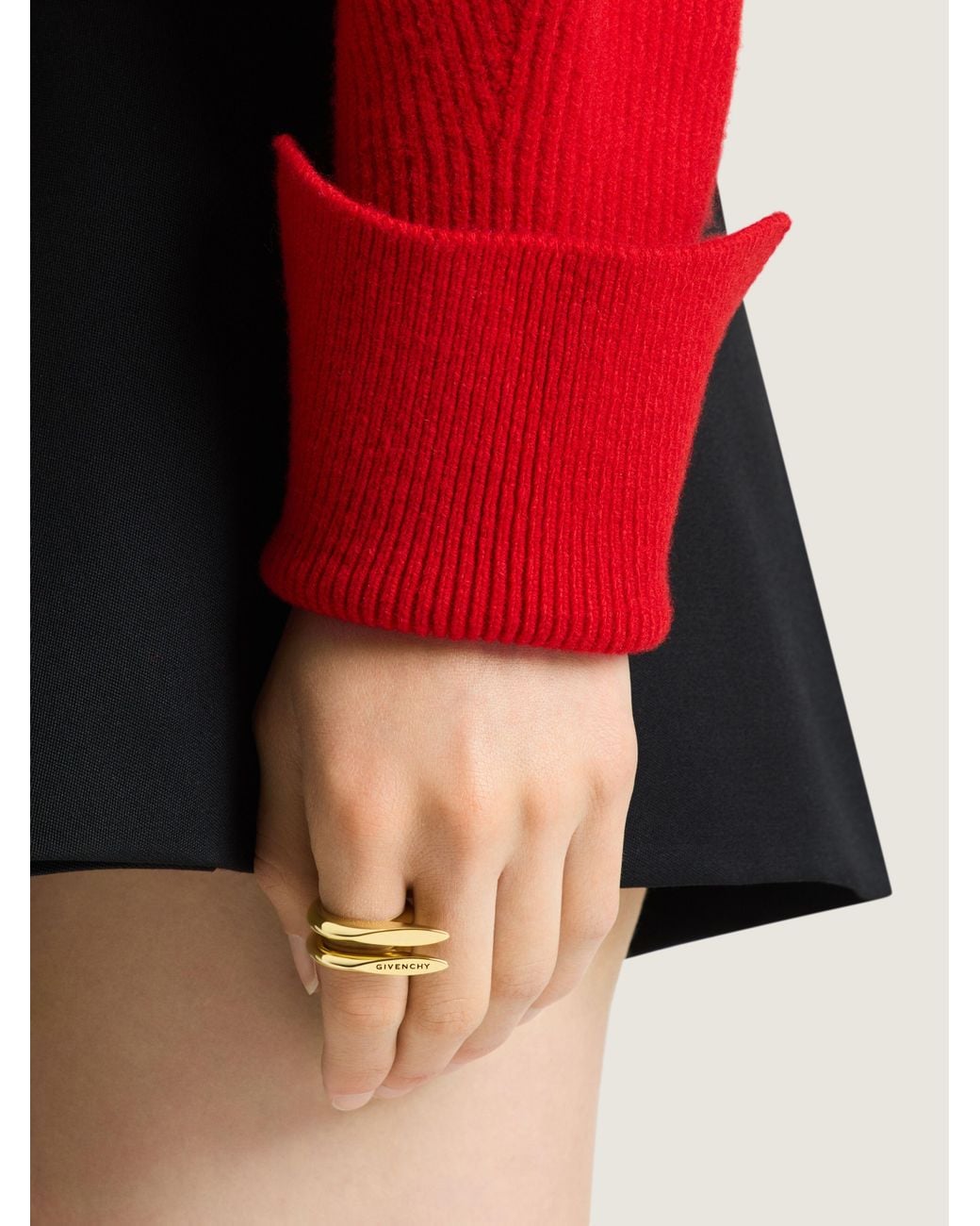 Givenchy Metallic Pinch Ring