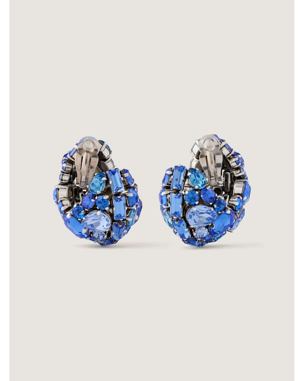Givenchy Natural Bold Crystals Clip Earrings