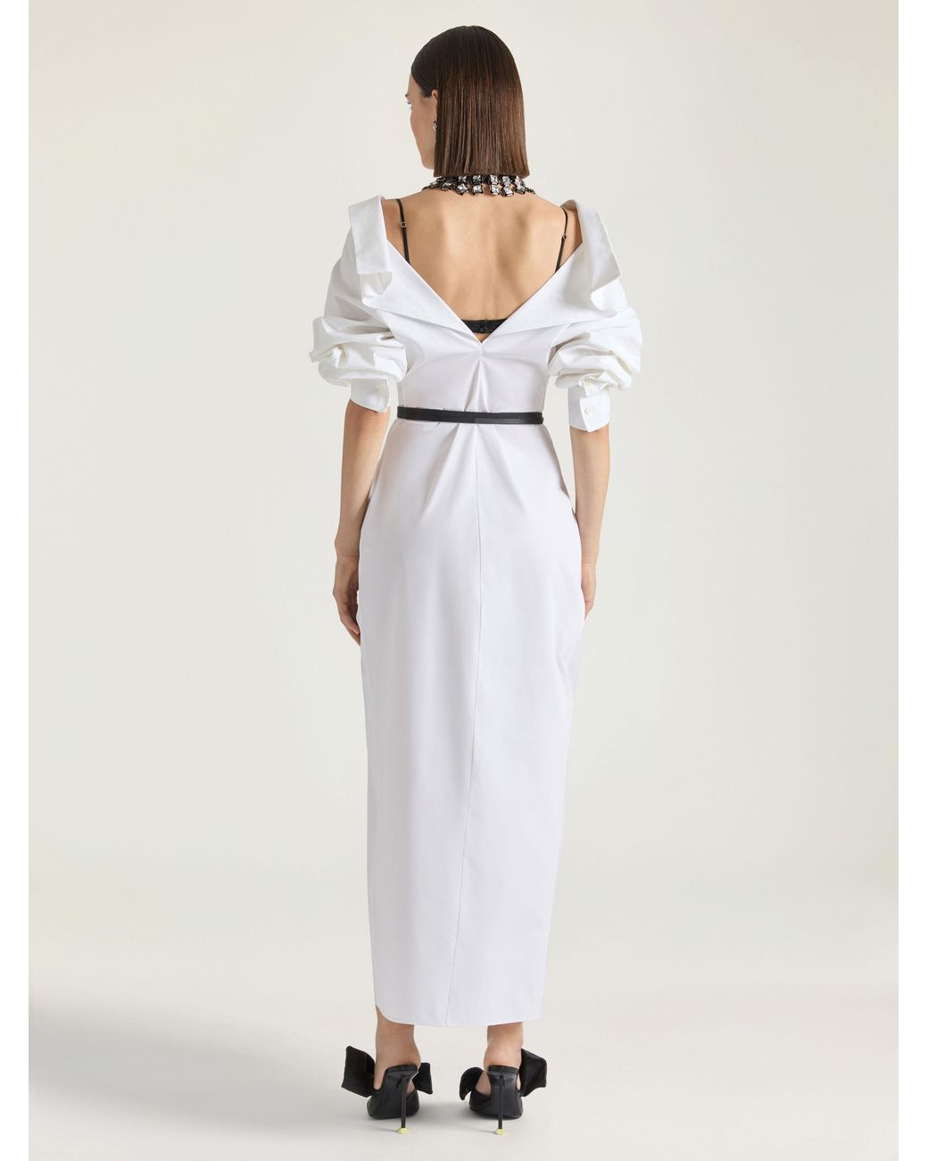 Givenchy White Slashed Long Shirt Dress