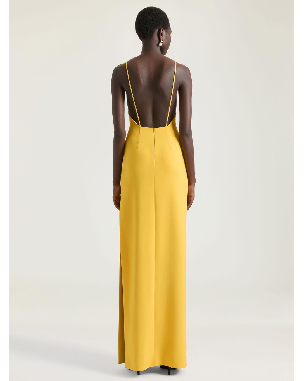 Givenchy Yellow Sliced Long Dress