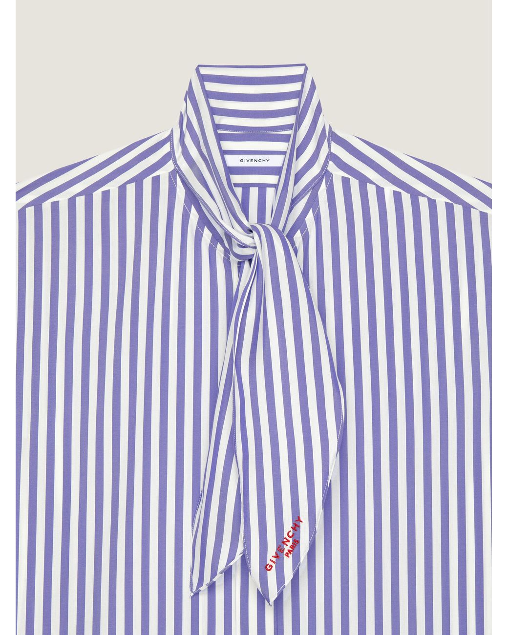 Givenchy Purple Cocoon Striped Shirt