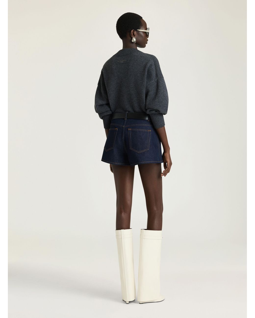 Givenchy Blue Square Neck Sweater