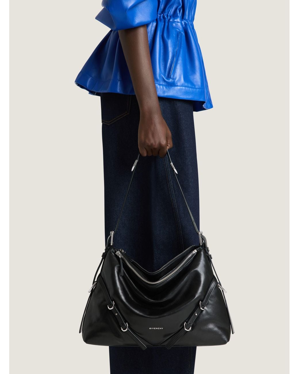 Givenchy Black Medium Voyou Bomber Bag