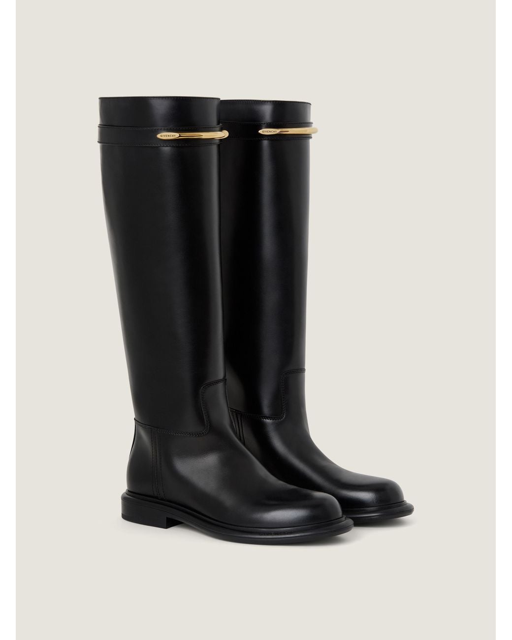 Givenchy Black Pinch Flat Boots