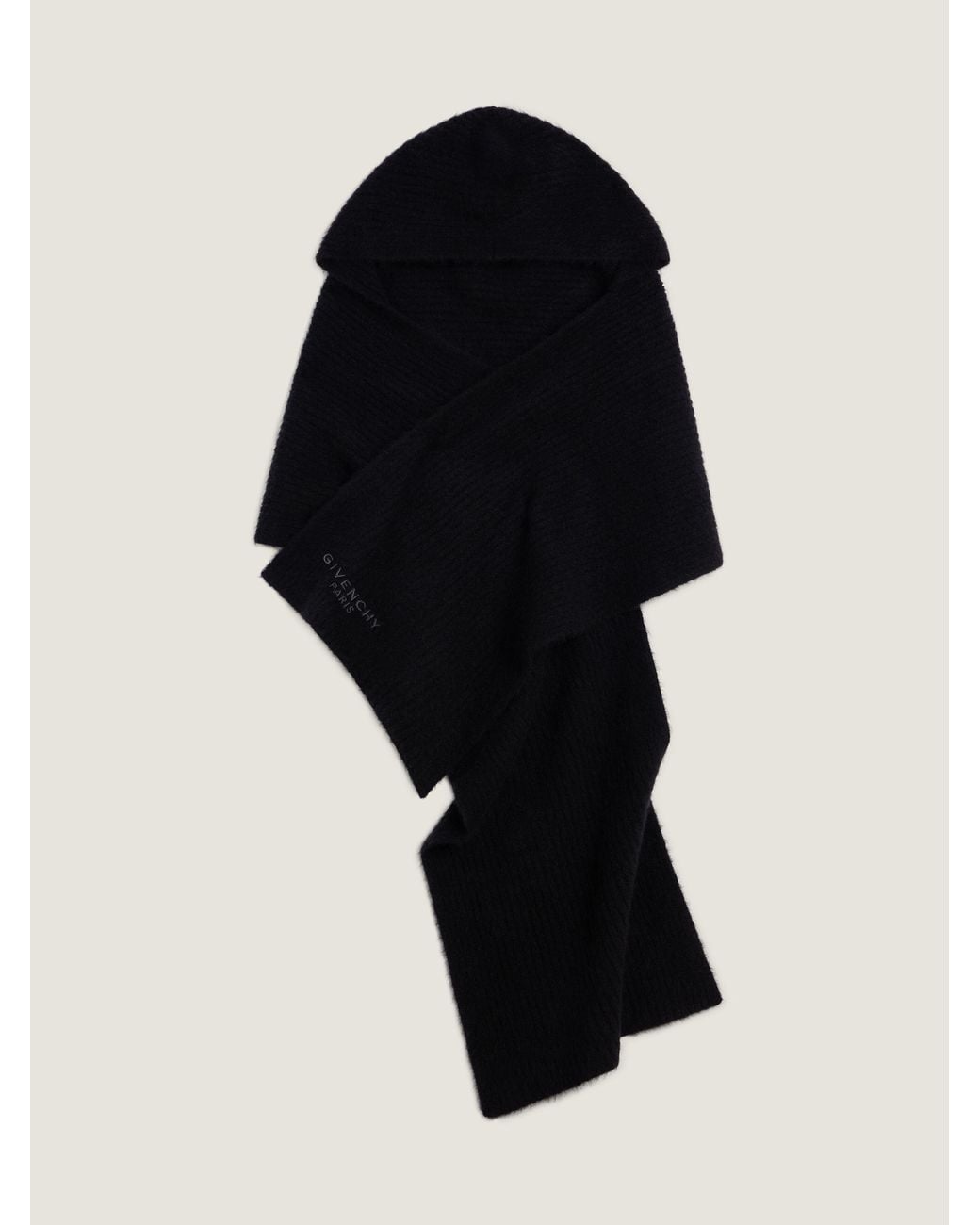 Givenchy Black Paris Hooded Scarf