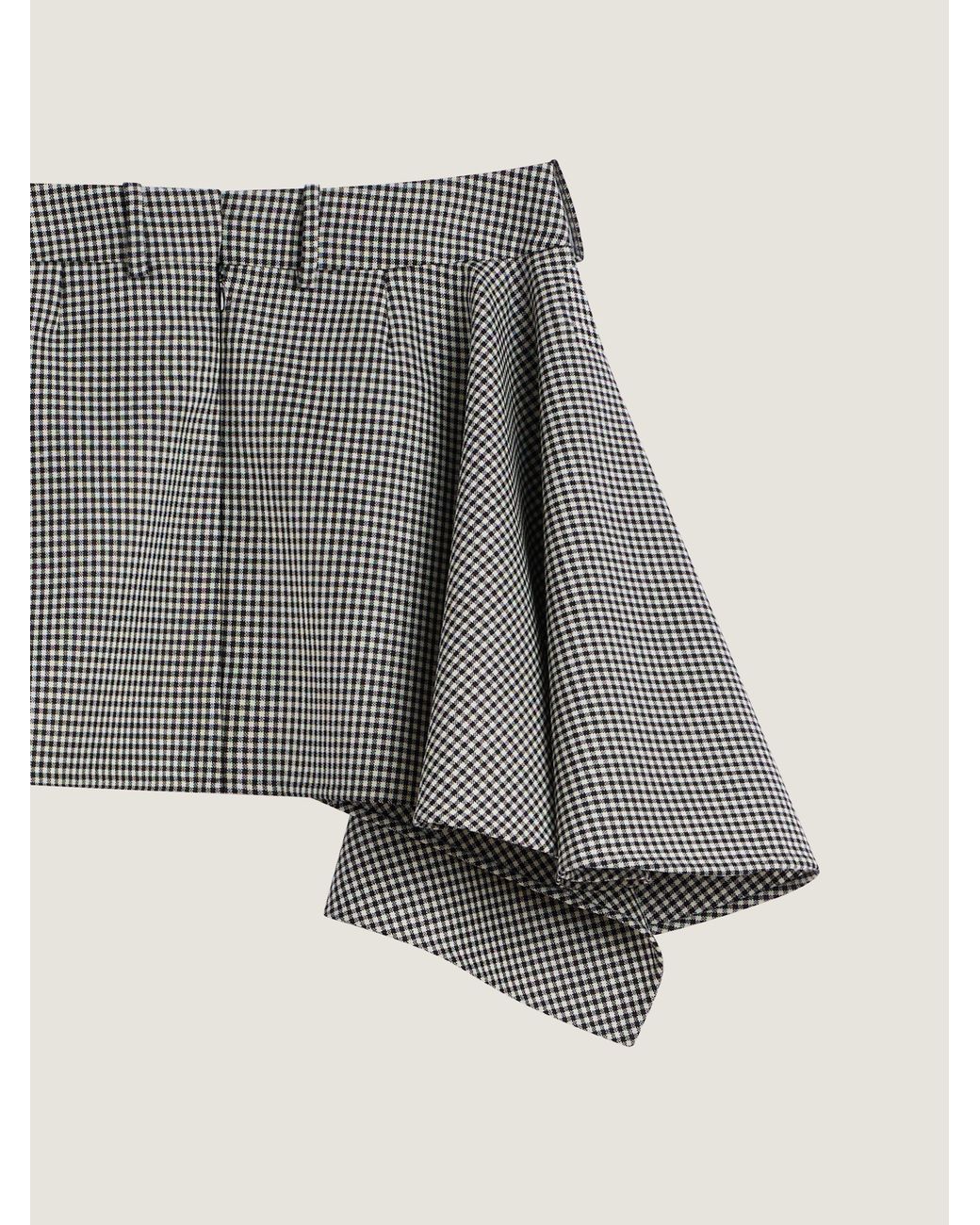 Givenchy Gray Slashed Mini Skirt