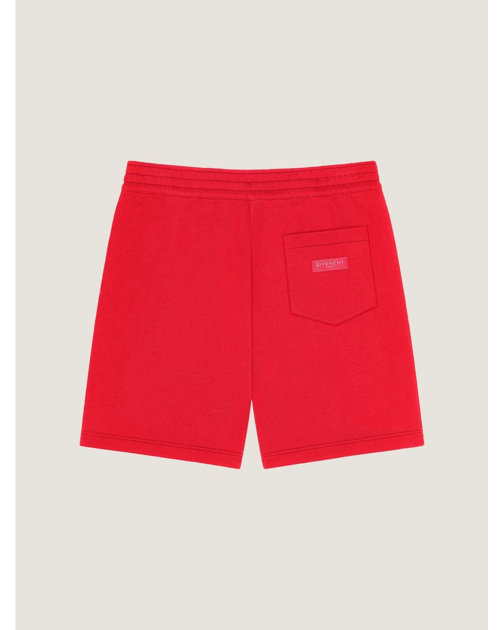 Bermuda in tessuto garzato con gros-grain Paris di Givenchy in Red da Uomo